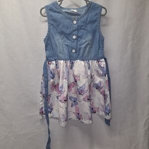 Girls butterfly print dress size 3-4
